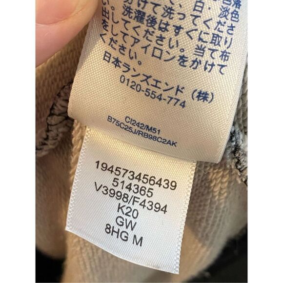 Lands’ End Serious Sweats Black/White Plaid Pullover Sweater Women’s Size M 10-1 - Picture 7 of 8